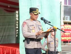 Polres PALI melaksanakan Upacara Kenaikan Pangkat Reguler Dan Penghargaan Pengabdian