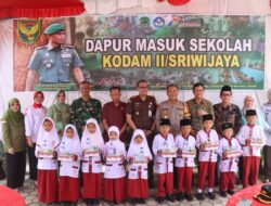 Kodam II/Sriwijaya  Gelar Giat Dapur Masuk Sekolah di SDN 07 Talang Ubi