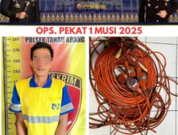 Polsek Tanah Abang Berhasil Amankan Pelaku Pencurian Kabel Seismik 3D dalam Operasi Pekat I Musi 2025