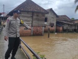Polsek Talang Ubi Intensifkan Monitoring Wilayah Rawan Banjir di PALI