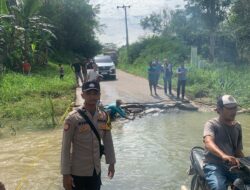 Polsek Talang Ubi Lakukan Monitoring  Rawan Banjir