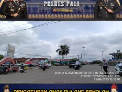SATLANTAS POLRES PALI ATUR KEPULANGAN SISWA SMPN 1 TALANG UBI, CIPTAKAN LALIN AMAN DAN TERTIB