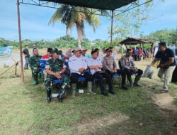 Dukung Ketahan Panganan Kapolsek Talang Ubi Hadiri Gerakan Tanam Padi Serentak