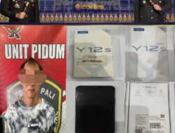 Satreskrim Polres PALI Bekuk Pelaku Pencurian Handphone di Desa Sinar Dewa