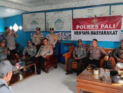 Jajaran Polres PALI Sambangi Masyarakat Desa Talang Bulang Dalam Kegiatan “Jum’at Curhat”,