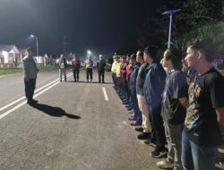 Tingkatkan Keamanan dan Ketertiban, Tim UKL I Polres PALI Gelar Razia Terpadu di Simpang Tiga