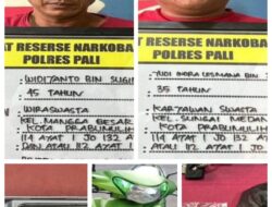 Satresnarkoba Polres PALI Ringkus Dua Pengedar Sabu di Jalur Lintas Betung-Pengabuan