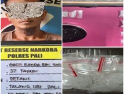 Satresnarkoba Polres PALI Tangkap Pengedar Sabu di Desa Benuang, 4,96 Gram Barang Bukti Diamankan