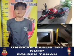NEKAT CURI MOTOR DAN DUA HP, SUN (31) AKHIRNYA DITANGKAP POLISI