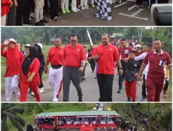 Ribuan Warga Meriahkan Jalan Santai dan Senam Bersama HUT ke-80 RI di PALI