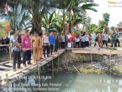 TNI Mulai Pembangunan Jembatan Sungai Tebing Tinggi di Desa Muara Dua