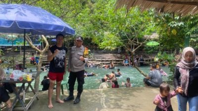 Pengunjung Wisata Paye Biru PALI Membeludak, Polisi Siaga Cegah Kriminalitas