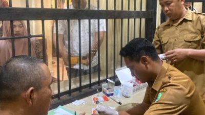 Deteksi Dini Kesehatan Tahanan, Sidokkes Polres PALI Gelar Pemeriksaan HIV Berkala