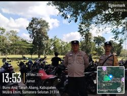Pengunjung Meningkat, Polsek Tanah Abang Gelar Patroli Kamtibmas di Candi Bumi Ayu