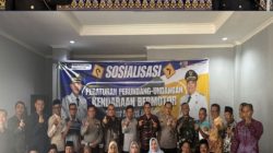 Dishub PALI bekerja sama dengan Satlantas polres PALI menggelar Kegiatan Sosialisasi Peraturan Perundang- Undangan Dst