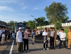 Pemberangkatan Jamaah Haji Kabupaten PALI Dikawal Ketat 63 Personel Gabungan