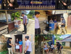 Peduli Masyarakat, Sat Intelkam Polres PALI Gelar Aksi Sosial di Talang Ubi