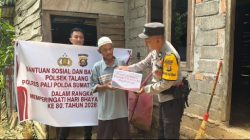 Bantu Warga Kurang Mampu, Polsek Talang Ubi Bagikan Sembako di Talang Ubi