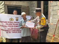 Bantu Warga Kurang Mampu, Polsek Talang Ubi Bagikan Sembako di Talang Ubi