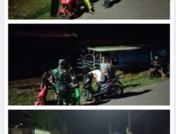 Babinsa Tanah Abang Tingkatkan Patroli Malam, Tegur Remaja yang Nongkrong Hingga Larut