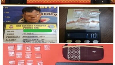 13 Paket Sabu Disita Satresnarkoba Polres PALI dari Seorang Pria di Talang Ubi Selatan