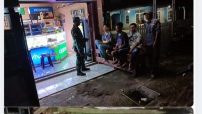 Babinsa Serda Wibowo Intensifkan Patroli Malam, Ajak Warga Bersama Jaga Keamanan Lingkungan