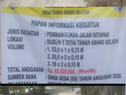 Kades Ahmad Sartono Tuntaskan Pembangunan Jalan Setapak di Dusun VIII Tanah Abang Selatan