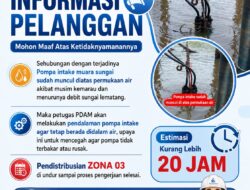 PDAM Tirta Pali Anugerah, Hentikan Layanan Sementara, Penyesuaian positioning Pompa Intake , Akibat pendangkalan sungai Lematang saat Kemarau
