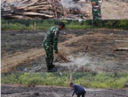 Babinsa Sertu Samiran Bersama Masyarakat Cegah Karhutla di Desa Pandan