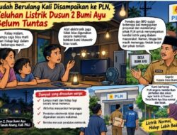 Sudah Berulang Kali Disampaikan ke PLN, Keluhan Listrik Dusun 2 Bumi Ayu Belum Tuntas