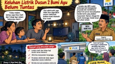 Sudah Berulang Kali Disampaikan ke PLN, Keluhan Listrik Dusun 2 Bumi Ayu Belum Tuntas
