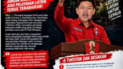Dua Tahu  Warga Bumi Ayu Berkeluhan, PA GMNI PALI Desak PLN Bertindak: Jangan Biarkan  Hak Rakyat Atas Pelayanan Listeik Terabaikan